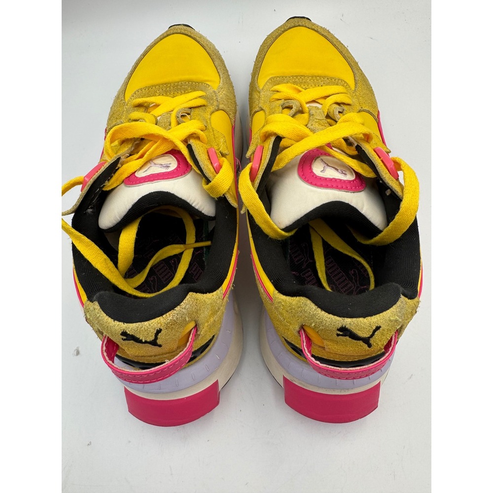 Puma Cruise Rider Yellow Pink Lavender Colorblock Platform Sneakers Womens - Picture 2 of 10